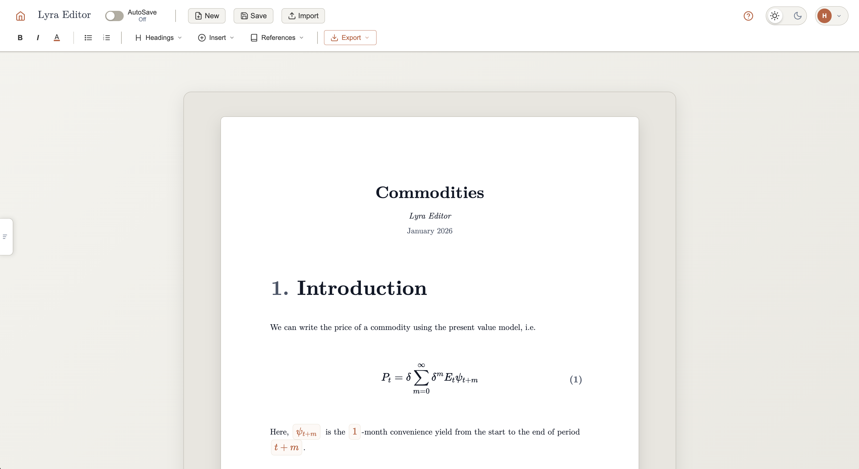 Lyra Editor interface